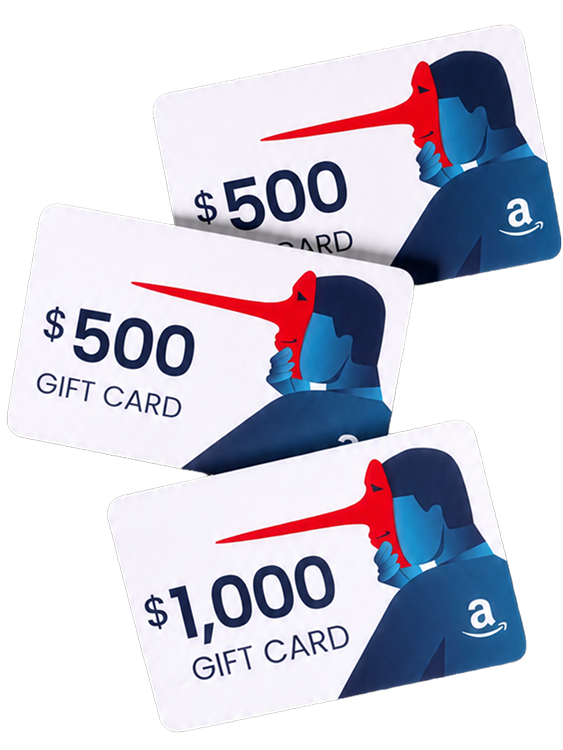 $500 and $1,000 Amazon gift cards